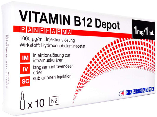 Vitamin B12 Depot 1000 μg/ml Ampoule hydroxocobalaminacetat 1ml*10