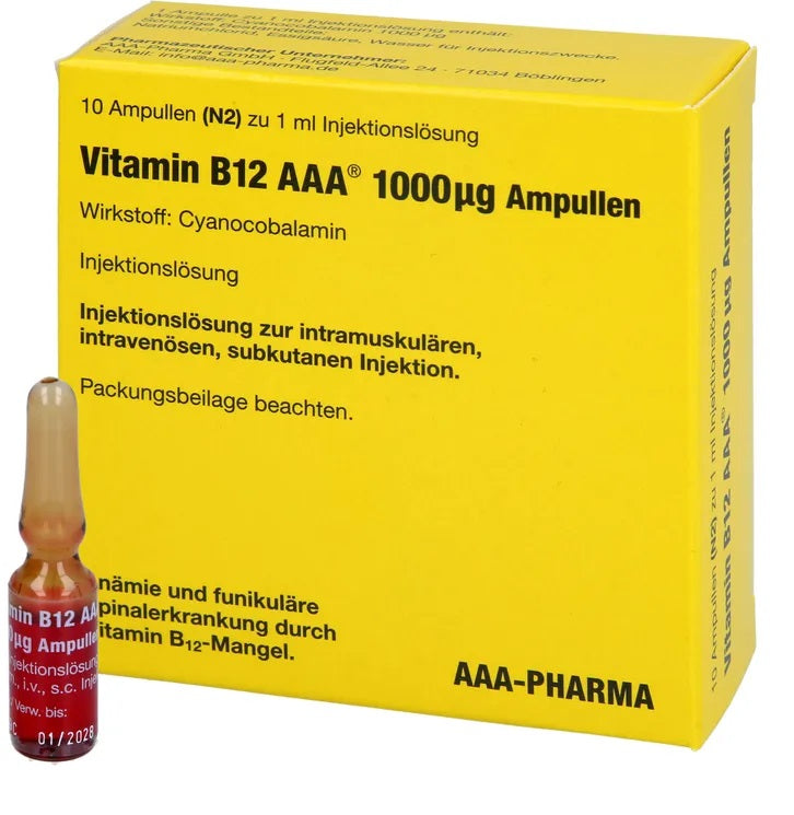 Vitamin B12 1000 μg/ml Ampoule cyanocobalamin Injektion 10X1ml