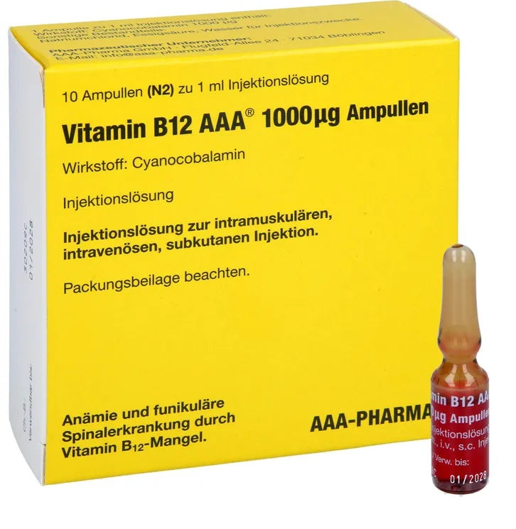 Vitamin B12 1000 μg/ml Ampoule cyanocobalamin Injektion 10X1ml