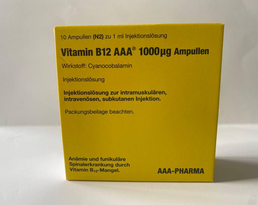 Vitamin B12 1000 μg/ml Ampoule cyanocobalamin Injektion 10X1ml