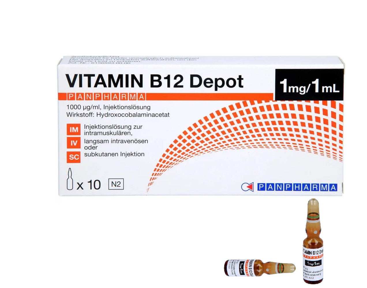 Vitamin B12 Depot 1000 μg/ml Ampoule hydroxocobalaminacetat 1ml*10